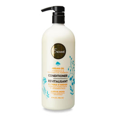 Bottle of argan oil conditioner with pump top